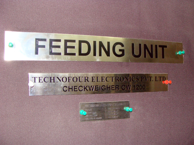 stainless steel labels for machine